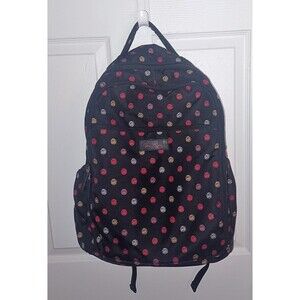 Vera Bradley NWOT black with Polka Dots Back Pack Teen High School College MINT